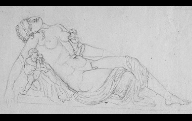 Drawing of Hermaphroditus with infants
