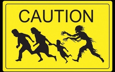 Funny zombie sign