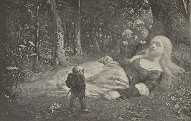 Sleeping girl found by gnomes, 1888