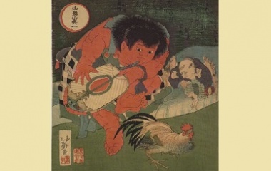 A Match between Rooster and Tengu