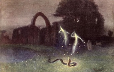 Will-o-the-wisp and snake