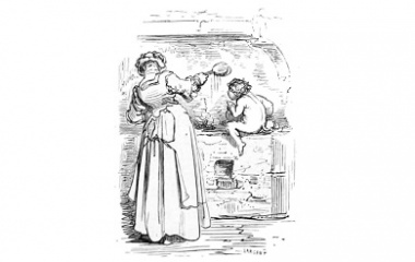Woman with kobold baby, 1862