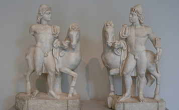 Castor and Pollux statues in the Metropolitan